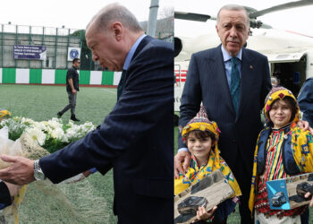 Cumhurbaşkanı erdoğan çocuklara togg'un oyuncak arabasını hediye etti