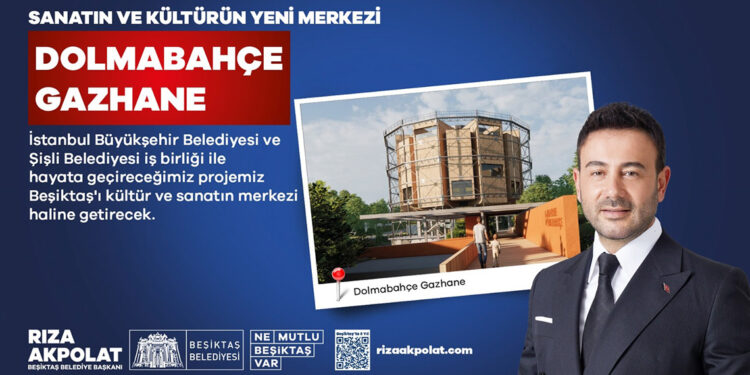 Beşiktaş’ta Dolmabahçe Gazhane Projesi hayata geçirilecek