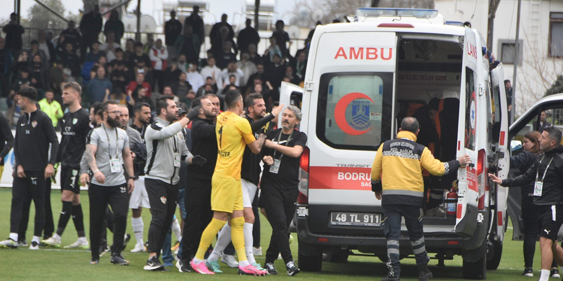 Bodrum FK-Eyüpspor maçında büyük gerginlik