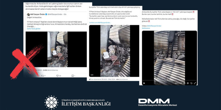 'Sığınmacılar Ankara'da bir evi yakmış' iddialarının doğru değil