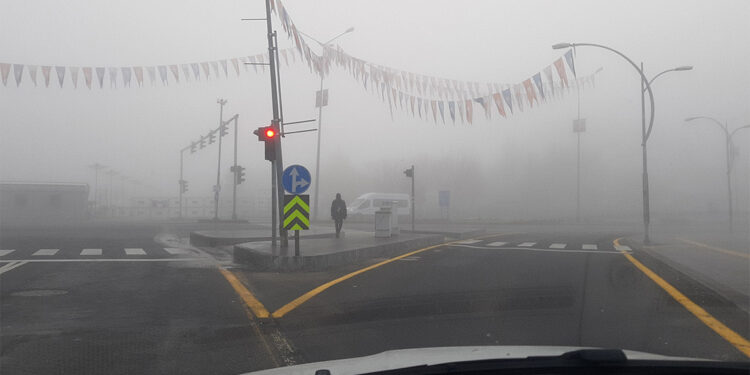 Diyarbakır'da sis etkili oldu