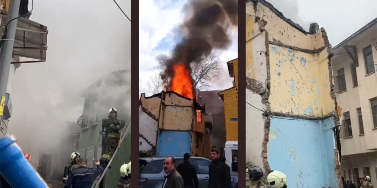 Fatih'te binada yangın; 1 ölü