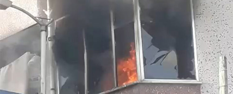 Güngören'de kombi patlaması sonrası yangın