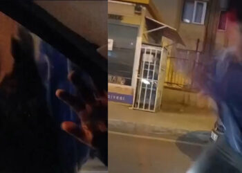 Sancaktepe'de sürücünün aracına tekme ve yumruklarla saldırdı