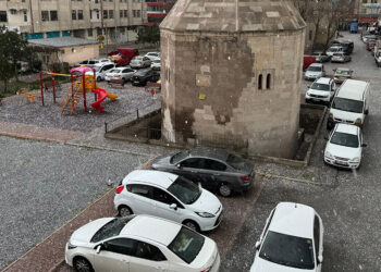 Kayseri'de dolu yağışı