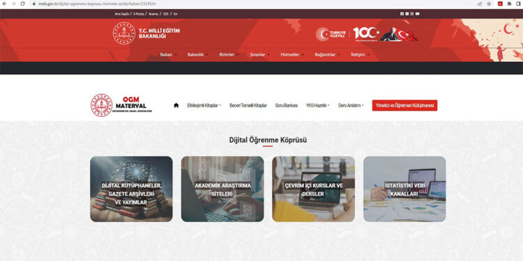 MEB'den 'Dijital Öğrenme Köprüsü' hizmeti