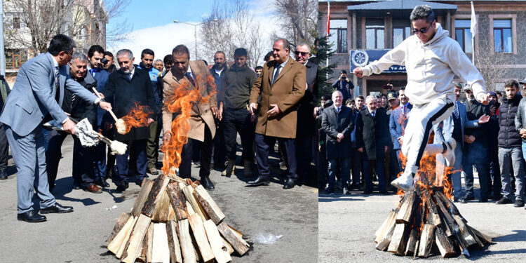 Nevruz ateşinin üzerinden atlayıp, yumurta tokuşturdular