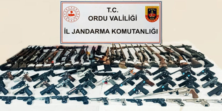 Ordu'da silah kaçakçılığı operasyonu; 66 gözaltı