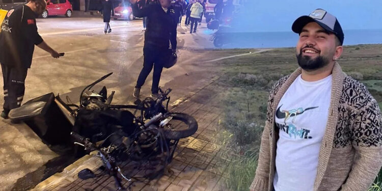 Otomobilin çarptığı motosikletli kurye öldü