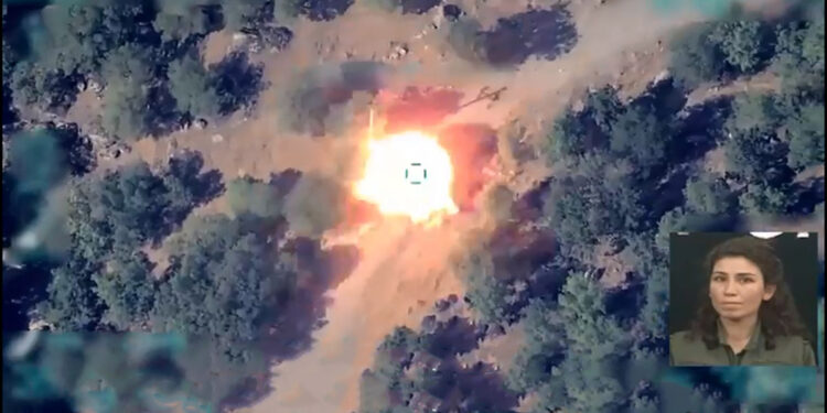 PKK'lı Rojda Bilen'in etkisiz hale getirildiği anlar kamerada