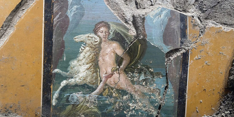 Pompeii’de 2000 yıllık renkleri duvar resmi bulundu