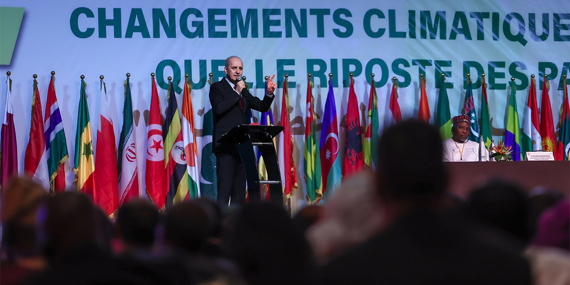 Fildişi Sahili’nde resmi temaslarını sürdüren Türkiye Büyük Millet Meclisi (TBMM) Başkanı Numan Kurtulmuş, İslam İşbirliği Parlamenter Asamblesi 18'inci Konferansı'nda konuştu.