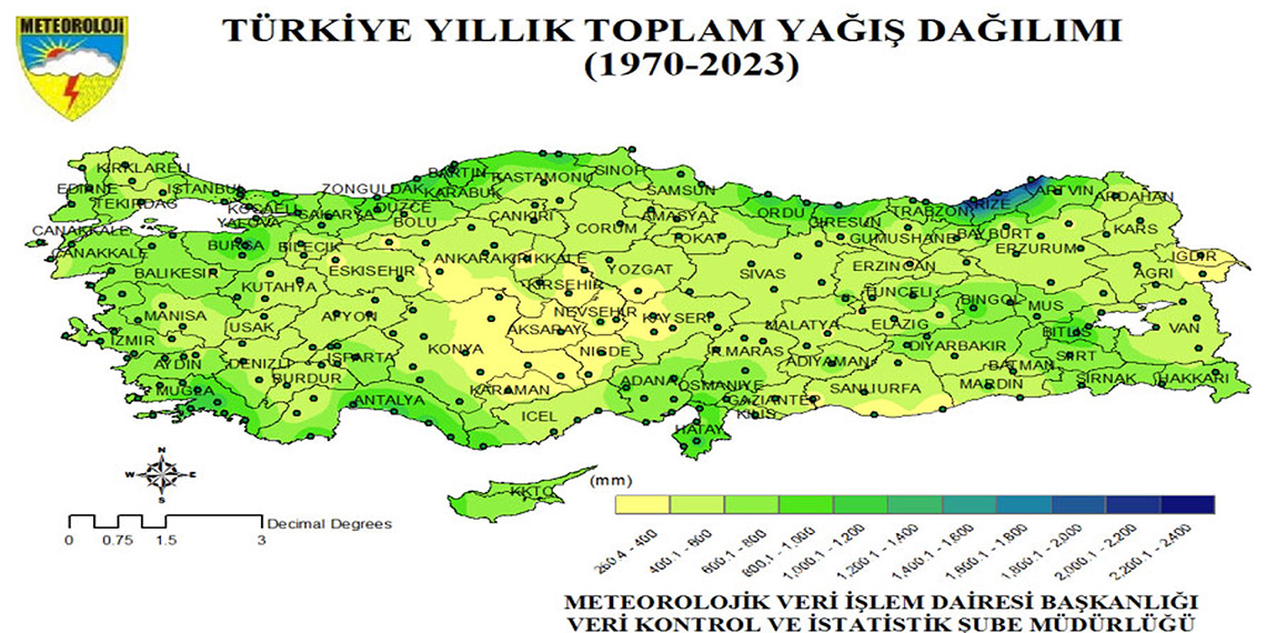Tüm zamanların yağış rekoru 491,5 kilogram ile Kemer'de