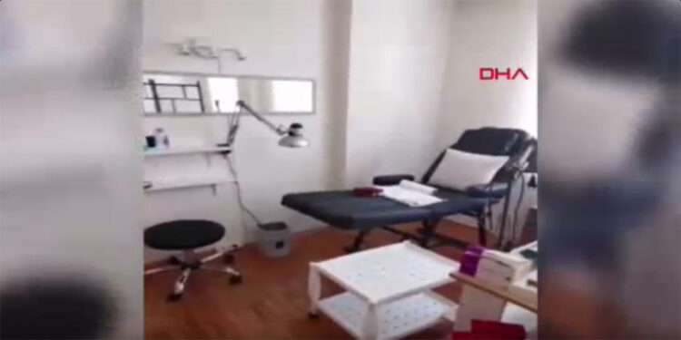 Ukraynalı kadın kiraladığı evi estetik merkezine dönüştürmüş