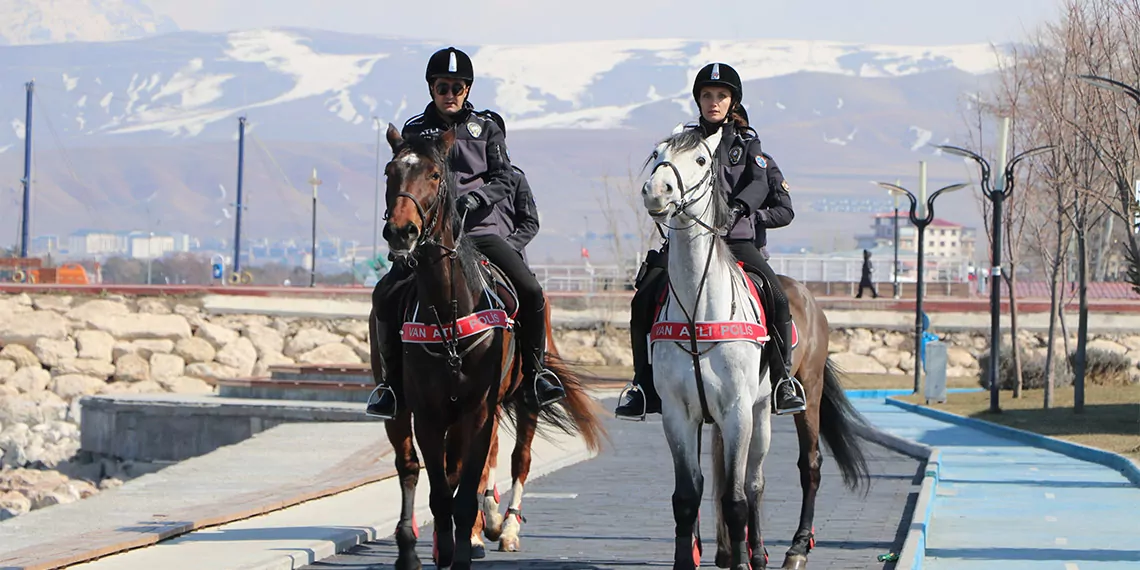 Ankara'da 8 yıl atlı polis grup amirliği'nde çalışan elanur tuncer, atlı polis grup amirliği'nin van'da kurulması ile 'tek kadın süvari' olarak göreve başladı.
