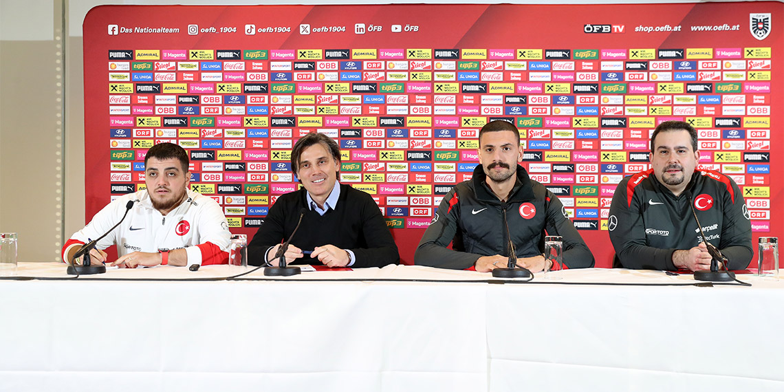 A Milli Futbol Takımı Teknik Direktörü Vincenzo Montella, "Macaristan maçına nazaran farklı bir kadro olacak. Farklı futbolcuları başlatmak istiyorum ve cesaretli sonuna kadar maçı kovalayan bir takım görmek istiyorum. Son 20 metrede daha isabetli olan tarafın bizim olmamızı dilerim. Bizim için çok önemli bir test olacak, karşımızda son 4 maçında gol yemeyen, kaybetmeyen bir takım var" dedi.