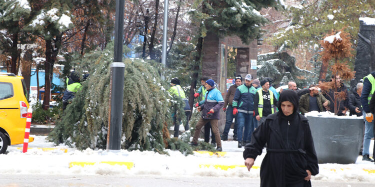 Van'da kar yağışı; 446 yerleşim yerinin yolu kapandı