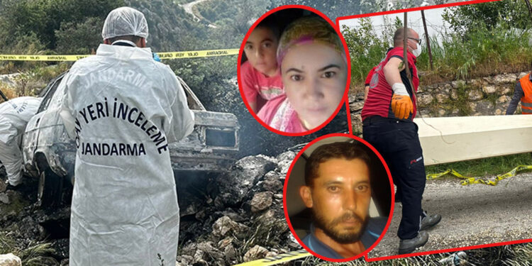 Anne ile oğlu evde baba otomobilinde yanmış olarak ölü bulundu