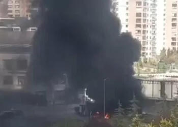Ankara'da inşaat halindeki binada yangın