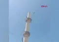 Antalya'da fırtına; seralar zarar gördü, minare külahı koptu