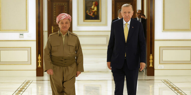 Cumhurbaşkanı Erdoğan, Mesut Barzani’yi kabul etti