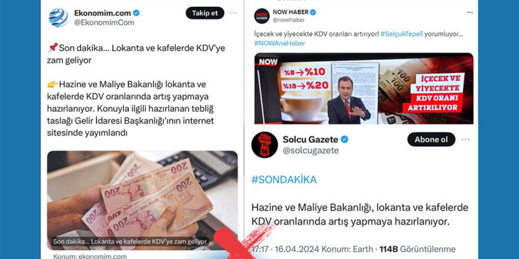 Yiyecek ve içecek KDV oranlarında artış var mı?