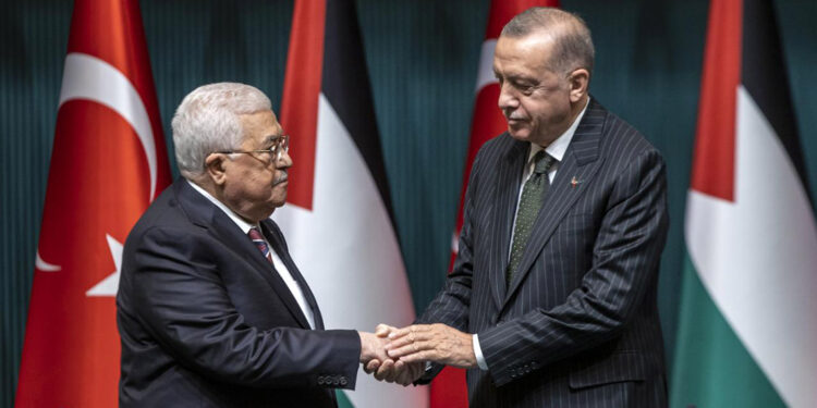 Erdoğan, Filistin Devlet Başkanı Abbas ile görüştü