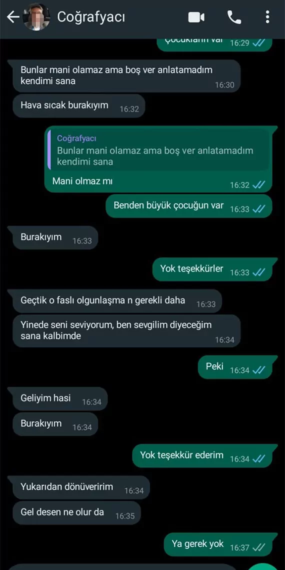 Konya'da öğretmen öğrencisine taciz iddiasıyla tutuklandı. S. D. 'nin 'whatsapp' ile sosyal medya hesabına m. K. Tarafından gönderilen cinsel içerikli mesajlar da savcılığa delil olarak sunuldu.