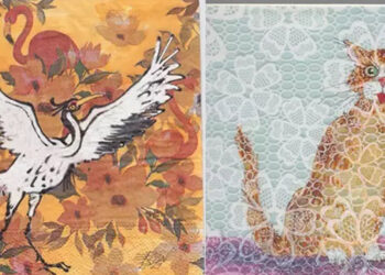 Kullan at peçeteler sanat eserine dönüştü