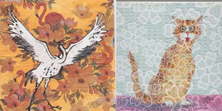 Kullan at peçeteler sanat eserine dönüştü