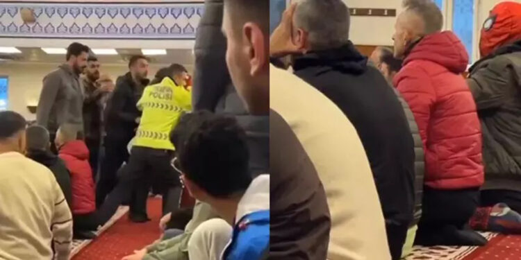 Örümcek Adam kostümüyle bayram namazına polis müdahalesi