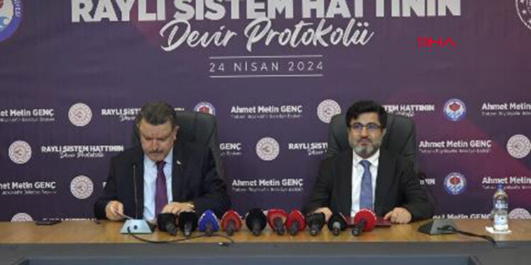 Trabzon Raylı Sistem projesinde devir protokolü