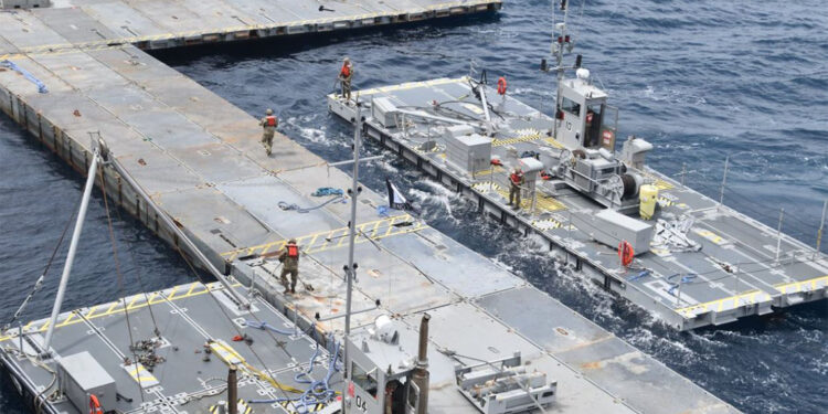 Gazze'deki geçici iskelesinin inşaatı tamamladı