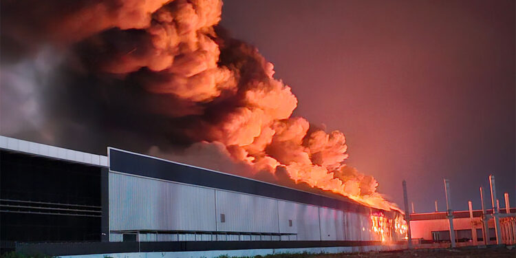 Adana'da motosiklet fabrikasında yangın
