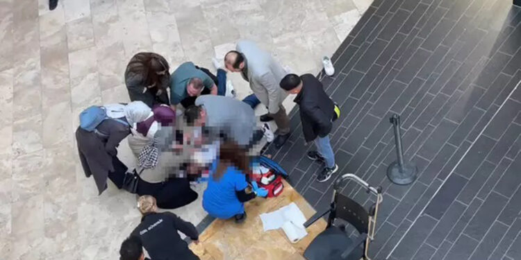 AVM'nin en üst katından düşen kişi ağır yaralandı