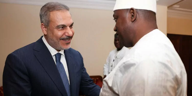 Bakan fidan, gambiya cumhurbaşkanı barrow ile görüştü