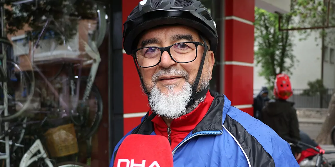 Belçika'dan yola çıkan gurbetçi, bisikletle kayseri'ye geldi