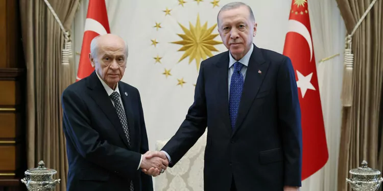 Erdoğan ve mhp lideri bahçeli bir araya geldi