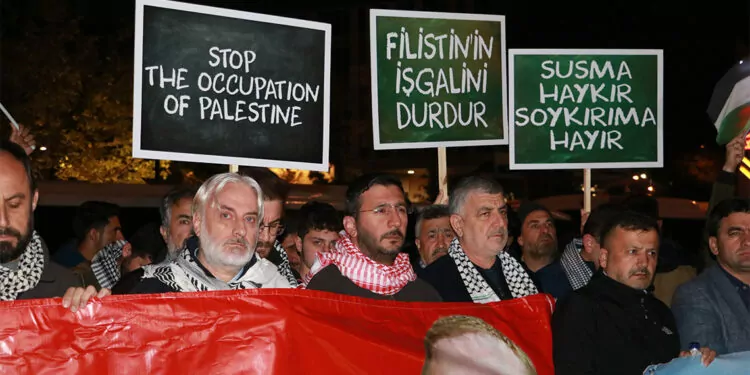 Filistin dayanışma platformu'ndan protesto