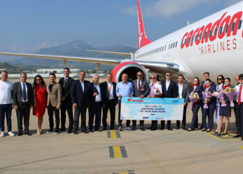 Gazipaşa-Alanya Havalimanı Corendon'un ilk Brüksel uçusunu karşıladı