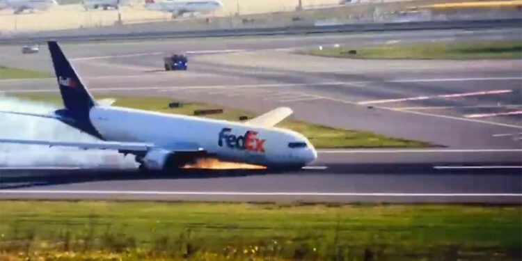 İstanbul Havalimanı'nda uçak gövdesi üstü indi