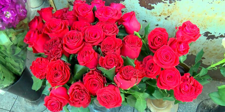 Çiçekçiler müşterilerini bekliyor