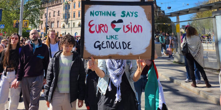 İsveç'te Eurovision protestosu