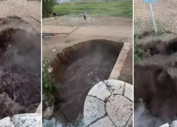 Kanaldaki obruk oluşumu saniye saniye görüntülendi