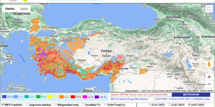 MEUS ile yangın risk haritaları oluşturuluyor