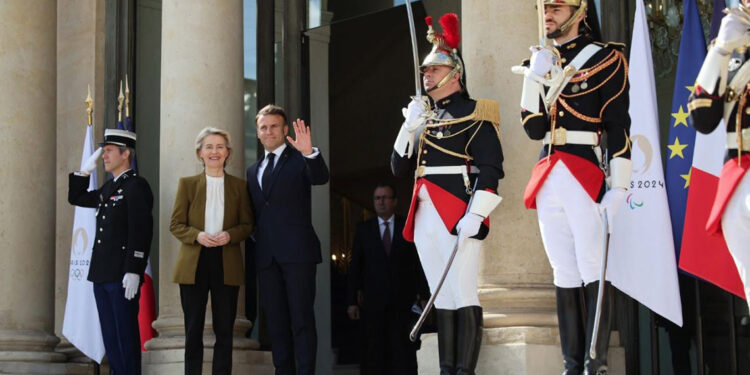 Macron-Cinping-Leyen üçlü görüşmesi başladı