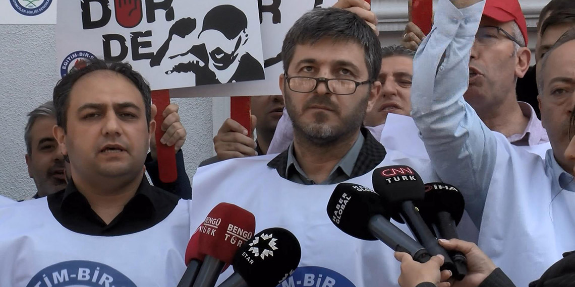 Müdür İbrahim Oktugan'ın öldürülmesine protesto