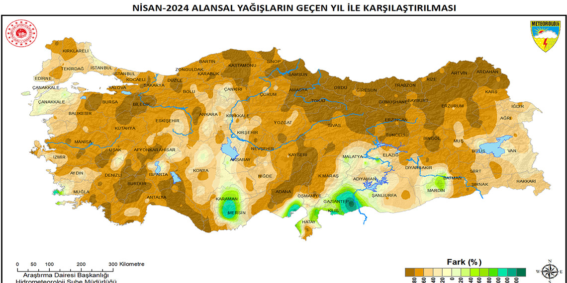 Meteorolojik kuraklık haritalarında Türkiye'nin büyük bölümünde 'olağanüstü kuraklık' alarmı verildi.