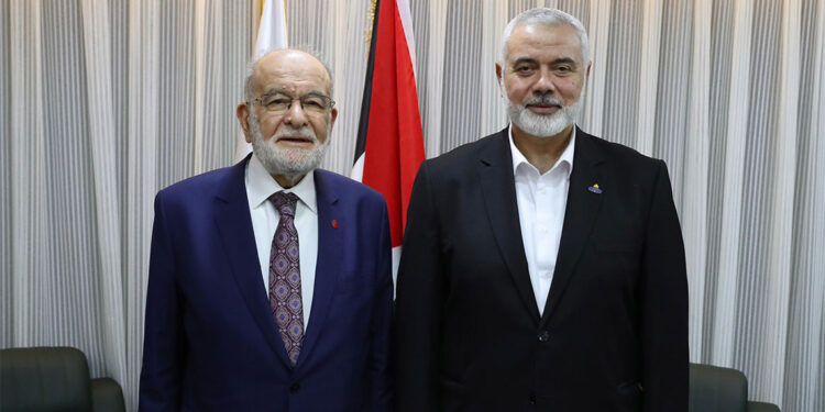 Karamollaoğlu Hamas Siyasi Büro Başkanı ile görüştü