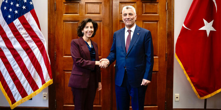 Ömer Bolat ABD'li mevkidaşı Gina Raimondo ile görüştü